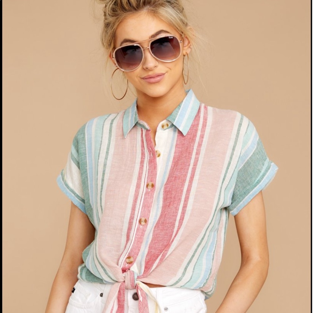 Thread & Supply Cotton and Linen Stripe Shirt